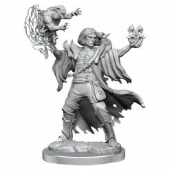 WIZKIDS Dungeons & Dragons D&D Frameworks: Human Warlock Male W1 Unpainted Miniatures [Pre-order] Miniature Games