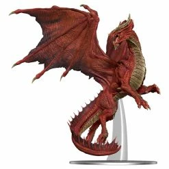 WIZKIDS Dungeons And Dragons D&D: Icons Of The Realms: Premium Figures: Adult Red Dragon Miniatures Miniature Games