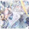 C97 Fate Grand Order FGO - Jeanne D'Arc Ruler White Wedding Ver. Circle Cluster - Doujin Mature Character Rubber Playmat Play Mats