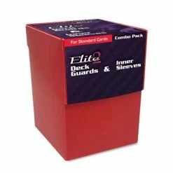BCW DIVERSIFIED Deck Guard: Elite2: Combo Pack - Red - Basic Sleeves 100CT (Pre-order) [Pre-order] Card Sleeves