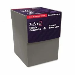 BCW DIVERSIFIED Deck Guard: Elite2: Combo Pack - Cool Gray - Basic Sleeves 100CT