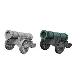 WizKids Deep Cuts Unpainted Miniatures: Large Cannon W12.5 Miniature Games