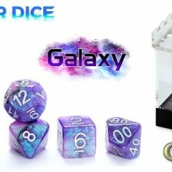 GATE KEEPER GAMES Aether Dice: Galaxy (7 Polyhedral Dice Set)