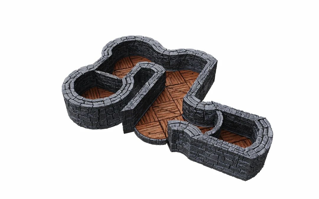 WIZKIDS Miniature Games WarLock Tiles: Expansion Pack - 1 In Dungeon Angles & Curves 3 WIZKIDS Miniature Games WarLock Tiles: Expansion Pack - 1 In Dungeon Angles & Curves