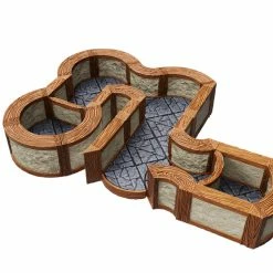 WIZKIDS Miniature Games WarLock Tiles: Expansion Pack - 1 In Town & Village Angles & Curves