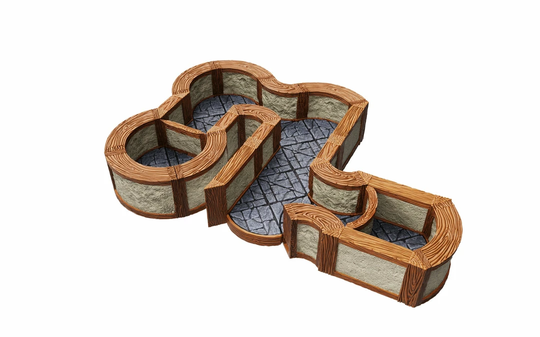 WIZKIDS Miniature Games WarLock Tiles: Expansion Pack - 1 In Town & Village Angles & Curves 3 WIZKIDS Miniature Games WarLock Tiles: Expansion Pack - 1 In Town & Village Angles & Curves