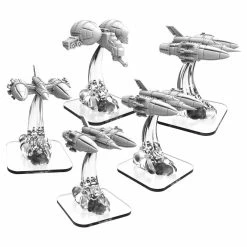 PRIVATEER PRESS, INC Monsterpocalypse: Zerkalo Bloc: LTA Fighters And LTA Gunship Miniatures