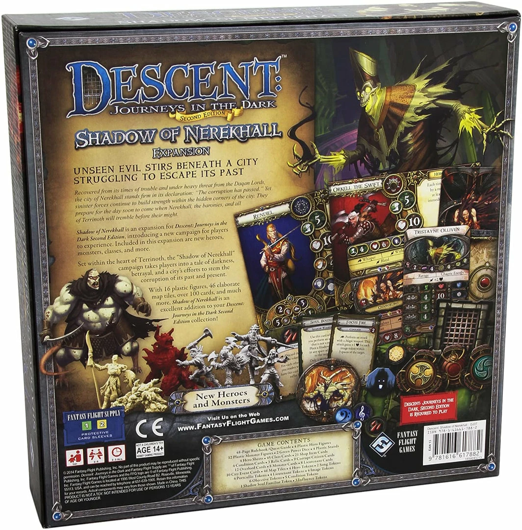 Fantasy Flight Games Descent: Journeys In The Dark 2nd Edition: Shadow Of Nerekhall Expansion 7 Fantasy Flight Games Descent: Journeys In The Dark 2nd Edition: Shadow Of Nerekhall Expansion
