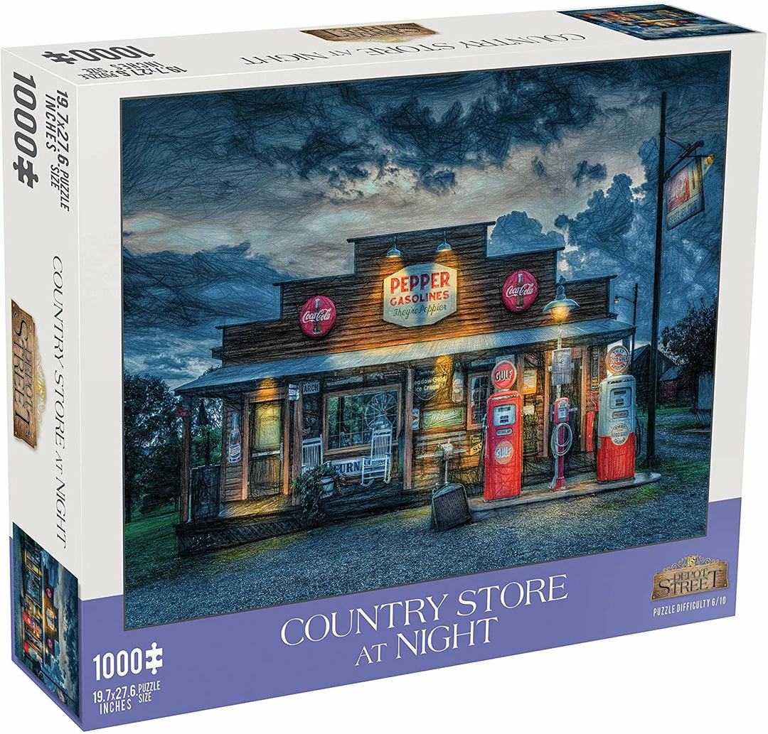 TOY VAULT Puzzle: Country Store At Night (1000pc) Puzzles 3 TOY VAULT Puzzle: Country Store At Night (1000pc) Puzzles
