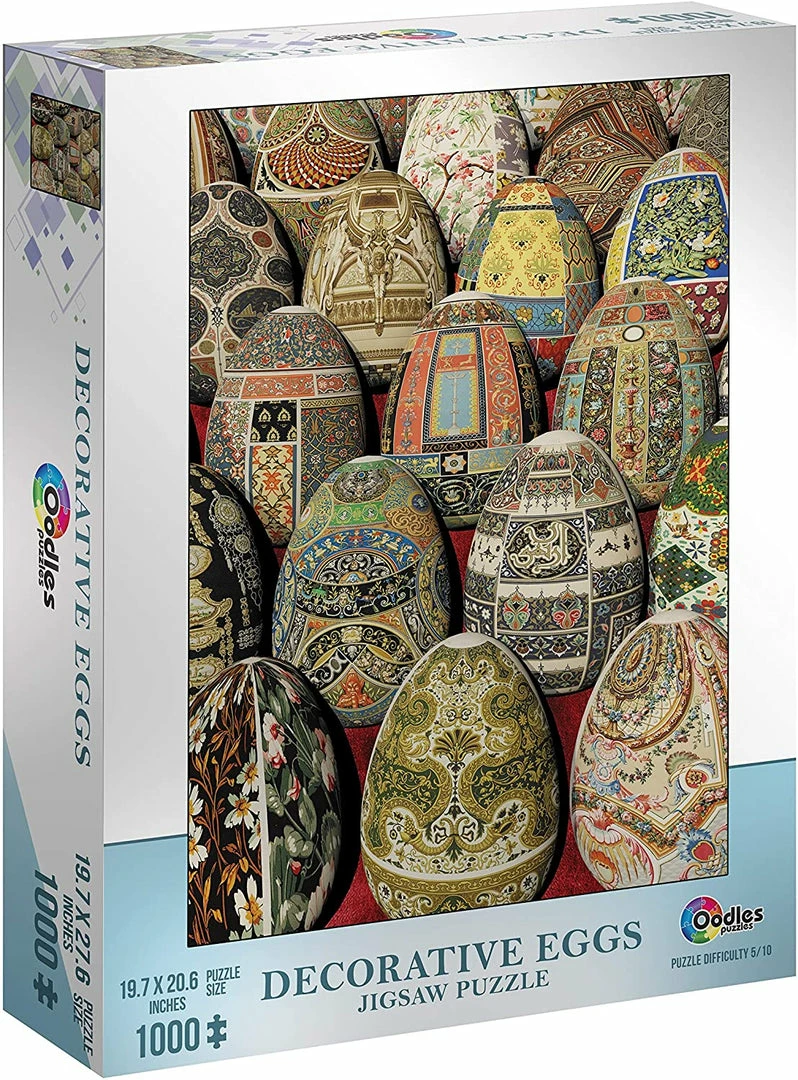 TOY VAULT Puzzle: Decorative Eggs (1000pc) 3 TOY VAULT Puzzle: Decorative Eggs (1000pc)