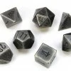 Chessex 7-Die Set Metal: Dark Metal Color Dungeons & Dragons