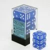Chessex 12pcs/16mm D6 Dice Set: Frosted Blue W/ White [In Stock] Dungeons & Dragons