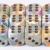 Chessex 12pcs/16mm D6 Dice Set: Festive Vibrant W/Brown