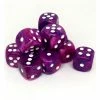 Chessex 12pcs/16mm D6 Dice Set: Festive Violet White