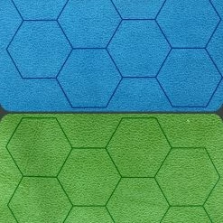 Reversible Hexes Blue/Green - Chessex Megamat [Pre-order]