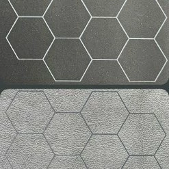 Reversible Hexes Black/Grey - Chessex Megamat [Pre-order]
