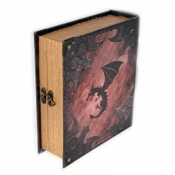 Wizardry Foundry Deck Boxes & Storage Boxes Grimoire Deck Box, Dragonlord | Store 800+ Standard Size Cards + D&D Adventure Series, Roghar - The Dragon Hunter, Acrylic Character Stand (Bundle)