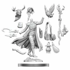 WIZKIDS Dungeons & Dragons D&D Frameworks: Human Druid Female W1 Unpainted Miniatures [Pre-order]
