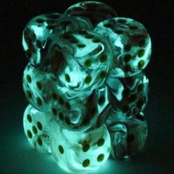 Chessex 12pcs/16mm D6 Dice Set: Ghostly Glow - Orange / Yellow [Pre-order]