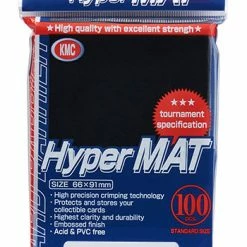 Card Sleeves KMC Standard Sized Hyper Mat Black USA Distribution Basic Sleeves (100 COUNT)