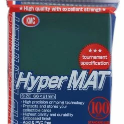 KMC Standard Sized Hyper Mat Green USA Distribution Basic Sleeves (100 COUNT)