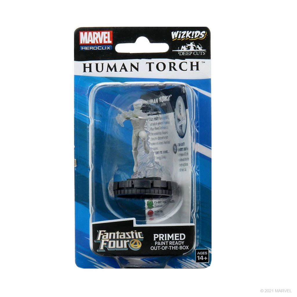WIZKIDS Marvel HeroClix: Deep Cuts Unpainted Miniatures - Human Torch Miniature Games 5 WIZKIDS Marvel HeroClix: Deep Cuts Unpainted Miniatures - Human Torch Miniature Games