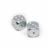 Aluminum Plated Chessex D6 Dice Set - 2pcs/16mm [In Stock]