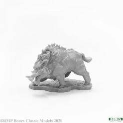 Miniature Games Reaper Miniatures - Dark Heaven Bones: Dire Boar Miniatures