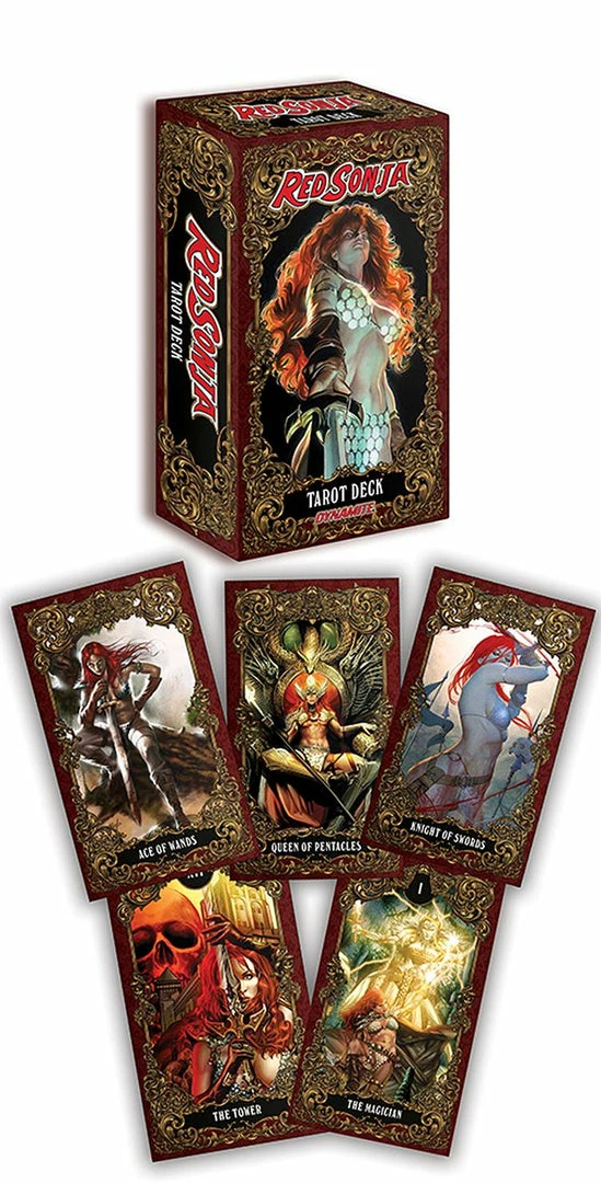 Red Sonja Tarot Set (C: 0-1-2) - Dynamite Card Game Non-Collectible Card Games 3 Red Sonja Tarot Set (C: 0-1-2) - Dynamite Card Game Non-Collectible Card Games