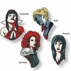 Red Sonja Vampirella Betty Veronica - Dynamite Pin Set Novelties