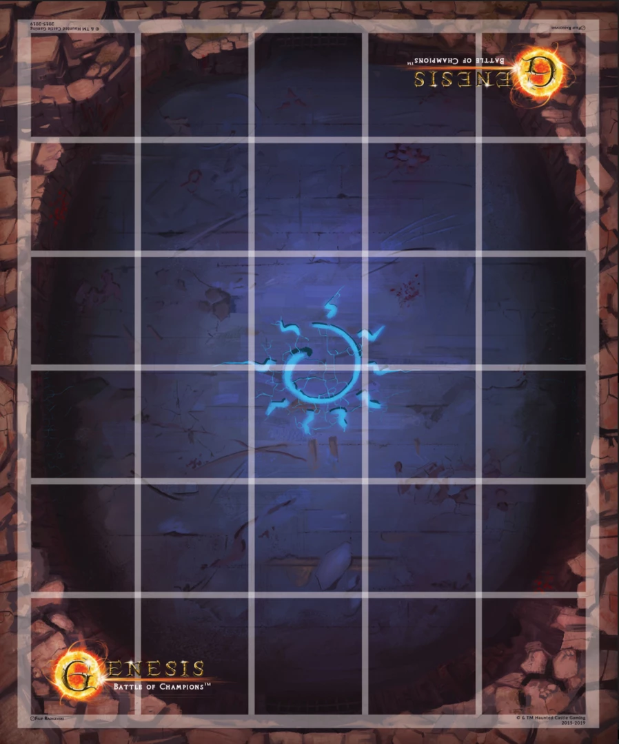 HAUNTED CASTLE GAMING Genesis Battle Of Champions Genesis: Battle Of Champions Neoprene Game Mat: Vishud 3 HAUNTED CASTLE GAMING Genesis Battle Of Champions Genesis: Battle Of Champions Neoprene Game Mat: Vishud