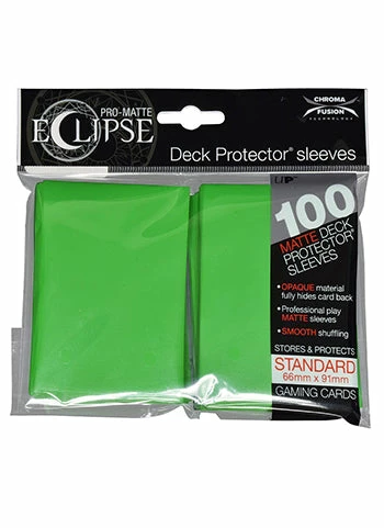 Eclipse Lime Green Ultra Pro Pro-Matte Basic Sleeves 100CT 3 Eclipse Lime Green Ultra Pro Pro-Matte Basic Sleeves 100CT
