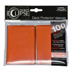 Eclipse Pumpkin Orange Ultra Pro Pro-Matte Basic Sleeves 100CT Card Sleeves