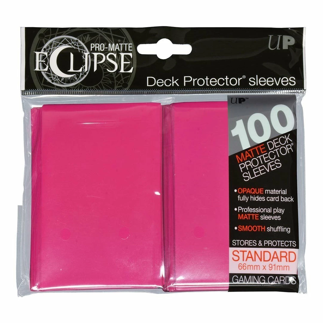 Eclipse Hot Pink Ultra Pro Pro-Matte Basic Sleeves 100CT 4 Eclipse Hot Pink Ultra Pro Pro-Matte Basic Sleeves 100CT