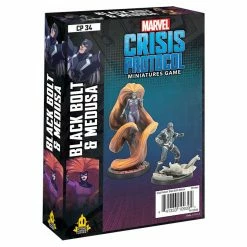 ATOMIC MASS GAMES Marvel Crisis Protocol: Black Bolt And Medusa Pack Expansion Miniatures Game Miniature Games
