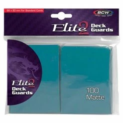 BCW DIVERSIFIED Card Sleeves Deck Guard: Elite2: Azure Matte Basic Sleeves 100CT