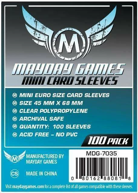 MAYDAY GAMES INC Mini Euro Basic Sleeves X 68mm (100) 3 MAYDAY GAMES INC Mini Euro Basic Sleeves X 68mm (100)