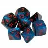 Chessex 7pcs Dice Set: Gemini - Black-Starlight/Red Dungeons & Dragons