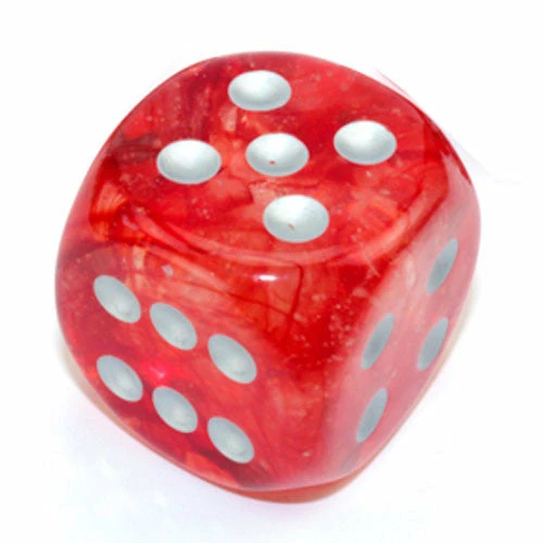 Chessex: Clam Shell Luminary Nebula Red/Silver 30mm D6 Single Dice 3 Chessex: Clam Shell Luminary Nebula Red/Silver 30mm D6 Single Dice