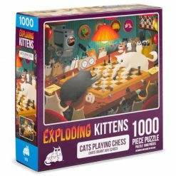 EXPLODING KITTENS Puzzles Cats Playing Chess 1000pc Puzzle