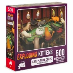 EXPLODING KITTENS Puzzles Cats Playing Craps 500pc Puzzle