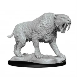 WizKids Deep Cuts Minis: Saber-Toothed Tiger W14 Miniatures Miniature Games