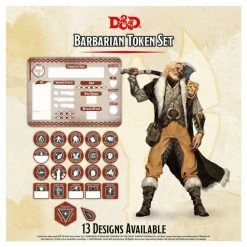 GALE FORCE 9 Dungeons & Dragons: Character Token Set: Barbarian