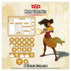 GALE FORCE 9 Dungeons & Dragons: Character Token Set: Monk