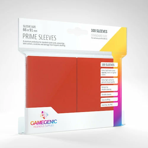 Gamegenic Prime: Red Basic Sleeves 3 Gamegenic Prime: Red Basic Sleeves