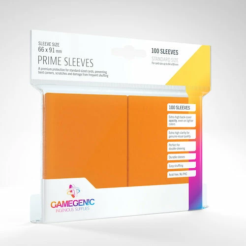 Gamegenic Prime: Orange Basic Sleeves Card Sleeves 3 Gamegenic Prime: Orange Basic Sleeves Card Sleeves