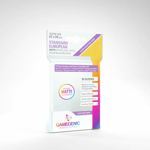 Gamegenic Card Sleeves Standard European Sized MATTE Board Game Sleeves 62 X 94 Mm 3 Gamegenic Card Sleeves Standard European Sized MATTE Board Game Sleeves 62 X 94 Mm