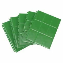 GAMEGENIC Binder Sideloading 18-Pocket Pages - 50 Pack - Green