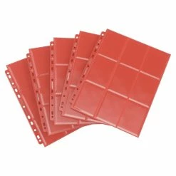 GAMEGENIC Binder Sideloading 18-Pocket Pages - 50 Pack - Red