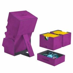 Gamegenic Watchtower Stronghold 200+ Convertible Deck Box Purple Deck Boxes & Storage Boxes